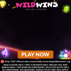 Wild Wins Casino Starburst SLot extra spins