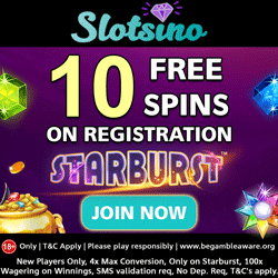 Slotsino casino 10 Starburst Slot Free Spins