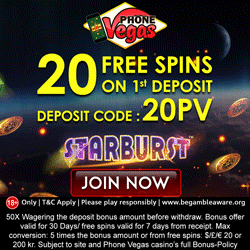 Phone Vegas Casino Starburst Free Spins