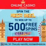 Win Up To 500 Starburst Free Spins at Online Casino London