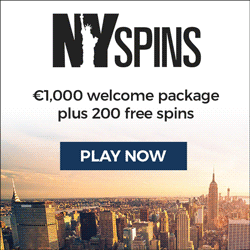 NYSpins Casino 20 free spins on Starburst
