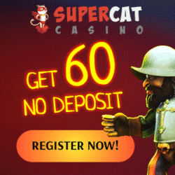 SuperCat casino 60 free spins no deposit