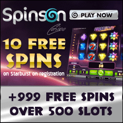 Spinson Casino 10 Free Spins no Deposit