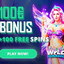 Wild Tornado Casino $/€100 and 100 Starburst Free Spins 