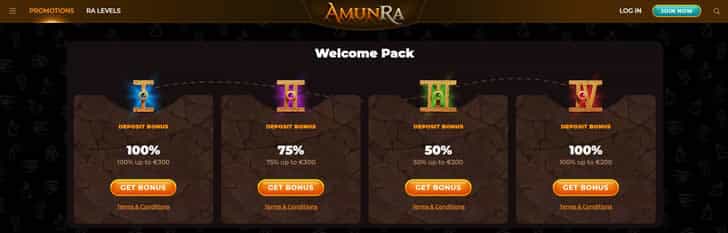 AmunRa casino welcome bonus