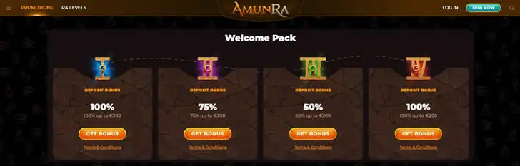 AmunRa casino welcome bonus