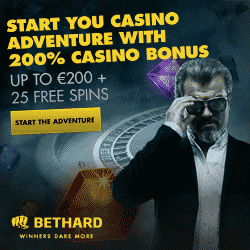 25 Free Spins on Starburst & 200 EUR Bonus at Bethard Casino