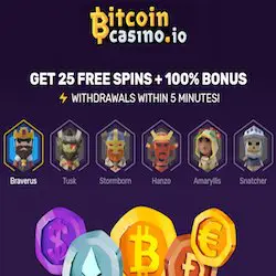 BitcoinCasino.io welcome offer