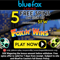 Bluefox Casino no deposit bonus
