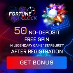 Fortune Clock Casino 50 Free Spins No Deposit on Starburst